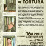Sabato 16 aprile - Appuntamento davanti il carcere di Terni - 41 BIS = TORTURA