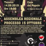 Teramo 14/9 - Assemblea regionale per il processo "15 ottobre" e benefit cassa di solidarietà "La Lima"
