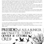 Torino 15/10 - Presidio all'Aula Bunker: si apre il processo d'Appello per il sabotaggio al cantiere di Chiomonte