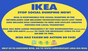 Lavoratori in lotta contro il dumping sociale dell’IKEA