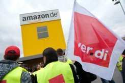 Демонстрация рабочих Amazon