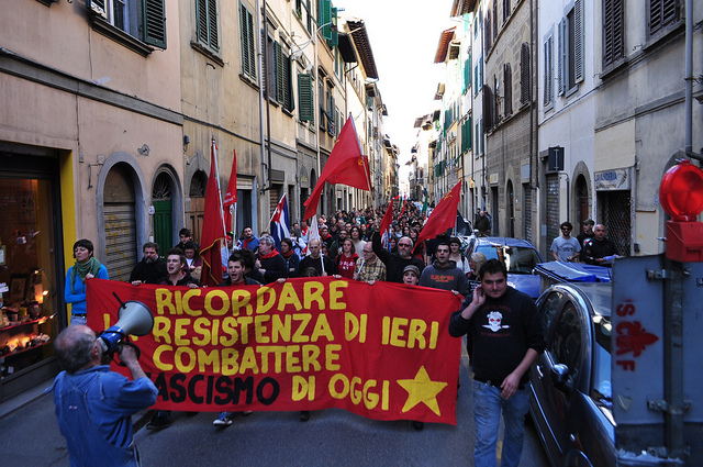 25 Aprile 2012, corteo unitario antifascista, Firenze