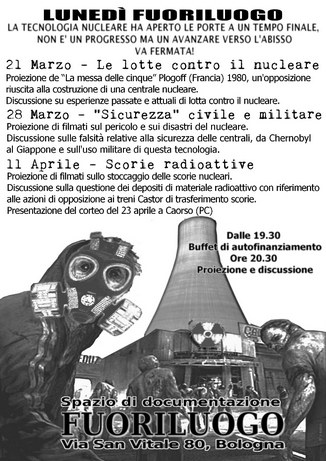 Iniziative antinucleare a Bologna