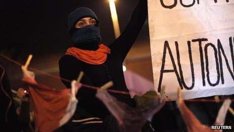 pro abortion protest Chile