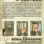 Roma, 13 maggio - Presidio davanti al DAP - 41bis = TORTURA