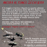 L’AQUILA, 4 MAGGIO 2018: ANCORA AL FIANCO DI CHI LOTTA
