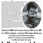 LECCE - Sabato 30 gennaio - Presidio contro la Lega