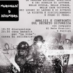 Roma 5/12 - Analisi e confronto sul decreto sicurezza - Cena benefit La Lima @ BAM