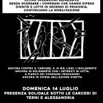 14 LUGLIO davanti le carceri di Terni e Alessandria