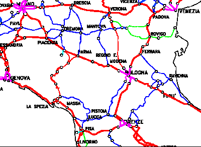 Mappa della rete fer...