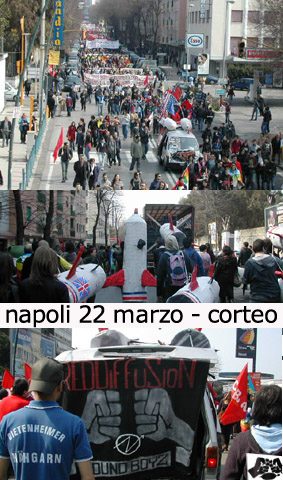 corteo alla nato...