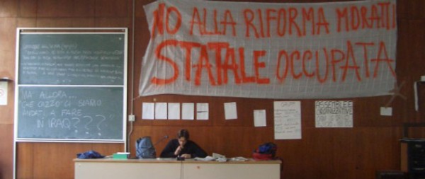 La Statale occupata...