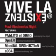 Sabato 4 Dicembre Vive la Rexistenz | Post Electronics Night www.rexistenz.org Sos Fornace – Rho, via S.Martino – h 22.00 RXSTNZ è un’etichetta discografica che ha base a Milano. Siamo...