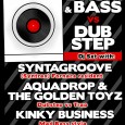 Sabato 15 Dicembre DRUM AND BASS vs DUBSTEP Sos Fornace – Rho, Via moscova 5 – h. 23:30 RESIDENT SYNTRAX ( SYNT@GROOVE ) http://soundcloud.com/syntagroove Guest Connection AQUADROP vs THE GOLDEN...