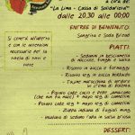 ROMA: Cena benefit cassa di solidarietà La Lima - 24 settembre @STRIKE -
