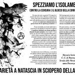 Manifesto in solidarietà a Natascia in sciopero della fame dal 24 ottobre