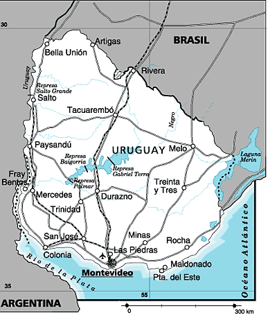 Cartina Uruguay...